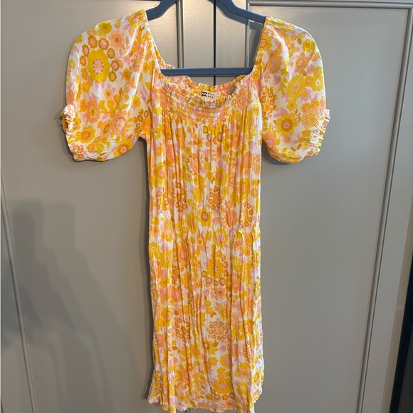 Billabong Yellow and orange Dress sz lg - Picture 1 of 4
